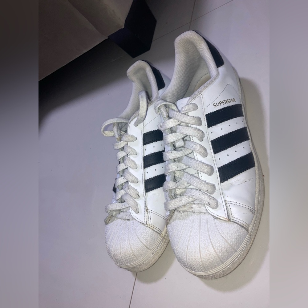 Black and white Adidas Shoes
